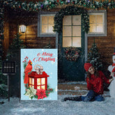 Lofaris Red Candle Light Bird Poinsettia Chritsmas Yard Flag